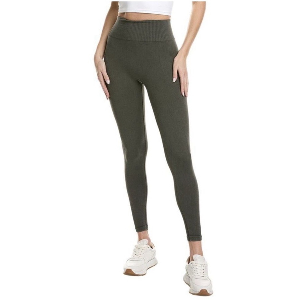NWT Spanx Soft Stretch Seamless Leggings Sz XS Dark Palm Green‎ Ankle Breathable
